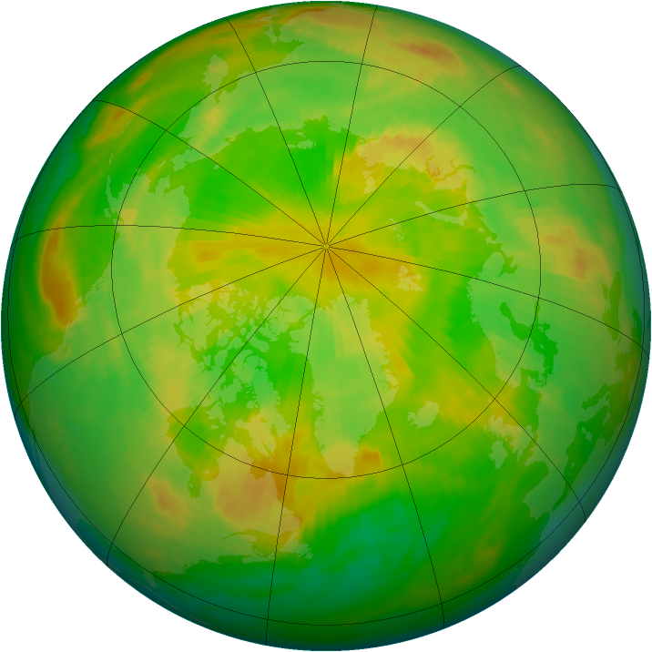 Arctic ozone map for 09 June 1983